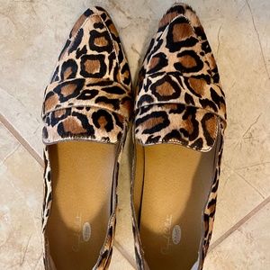 Women’s Calf Hair Leopard Print Loafers